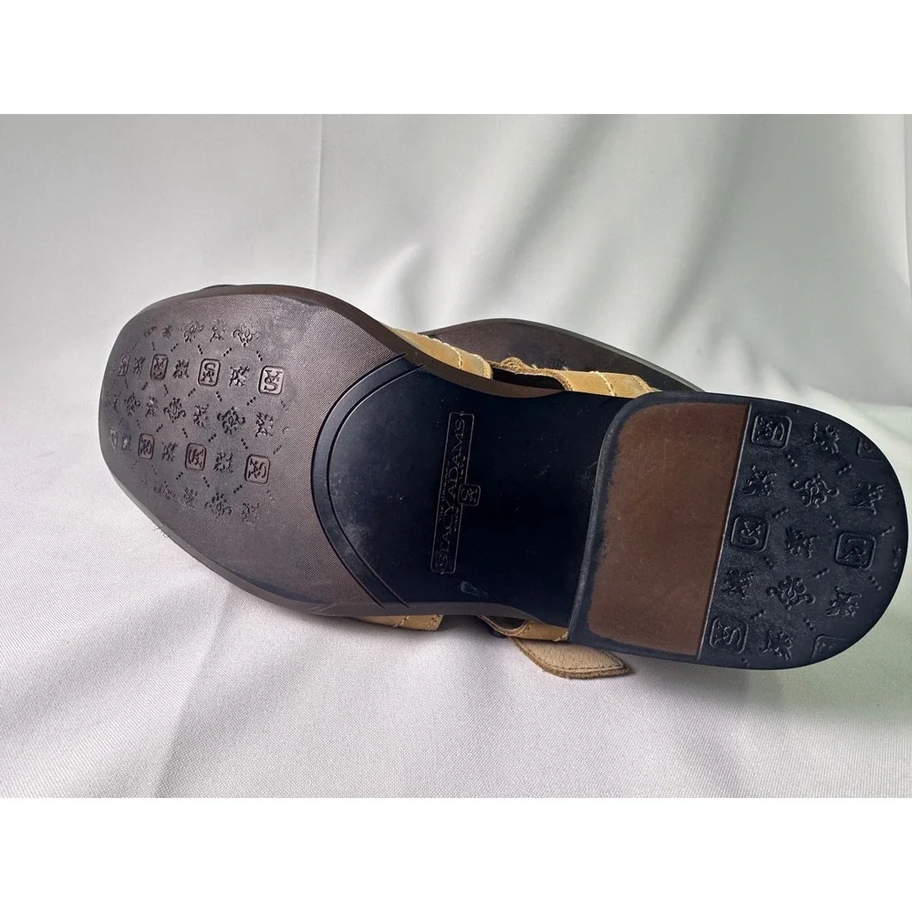 STACY ADAMS Men's‎ 10.5 M Tan Leather Fisherman Buckle Sandals 24658